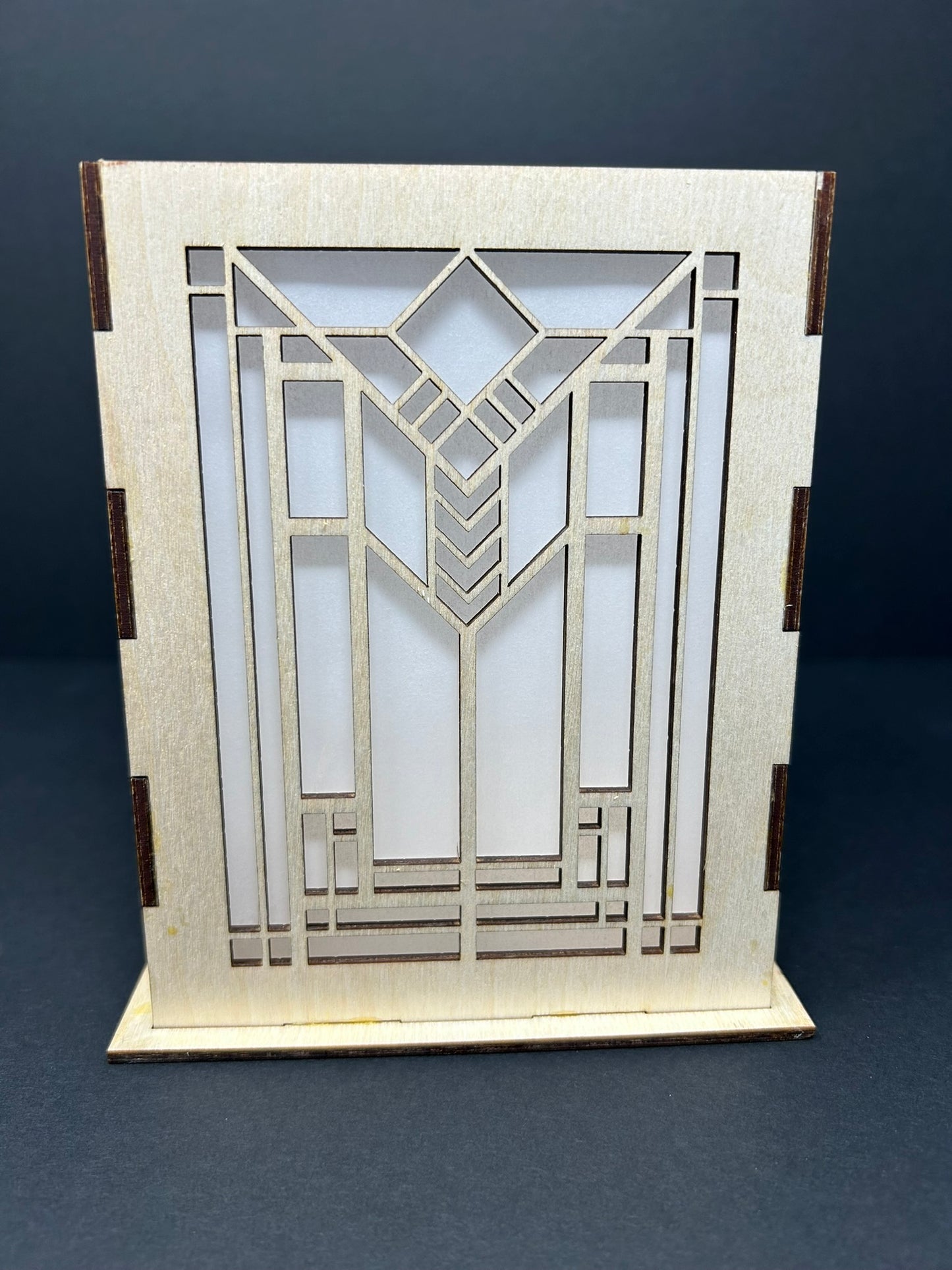 Candle Lantern Frank Lloyd Wright style candle holder prairie style Frank Lloyd Wright gift