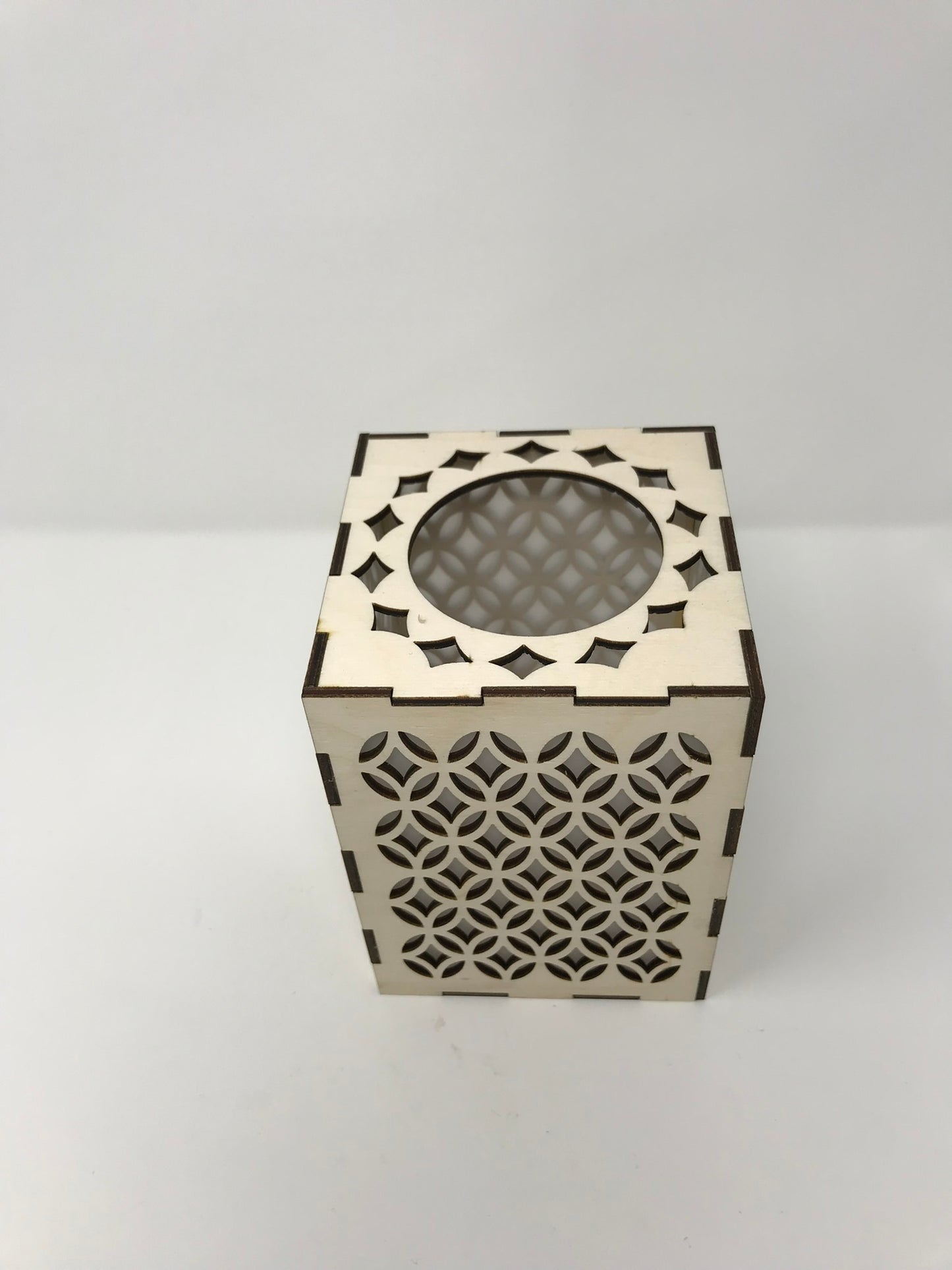 Oval and Diamond Tea Light, Laser-cut, Wood, Baltic Birch