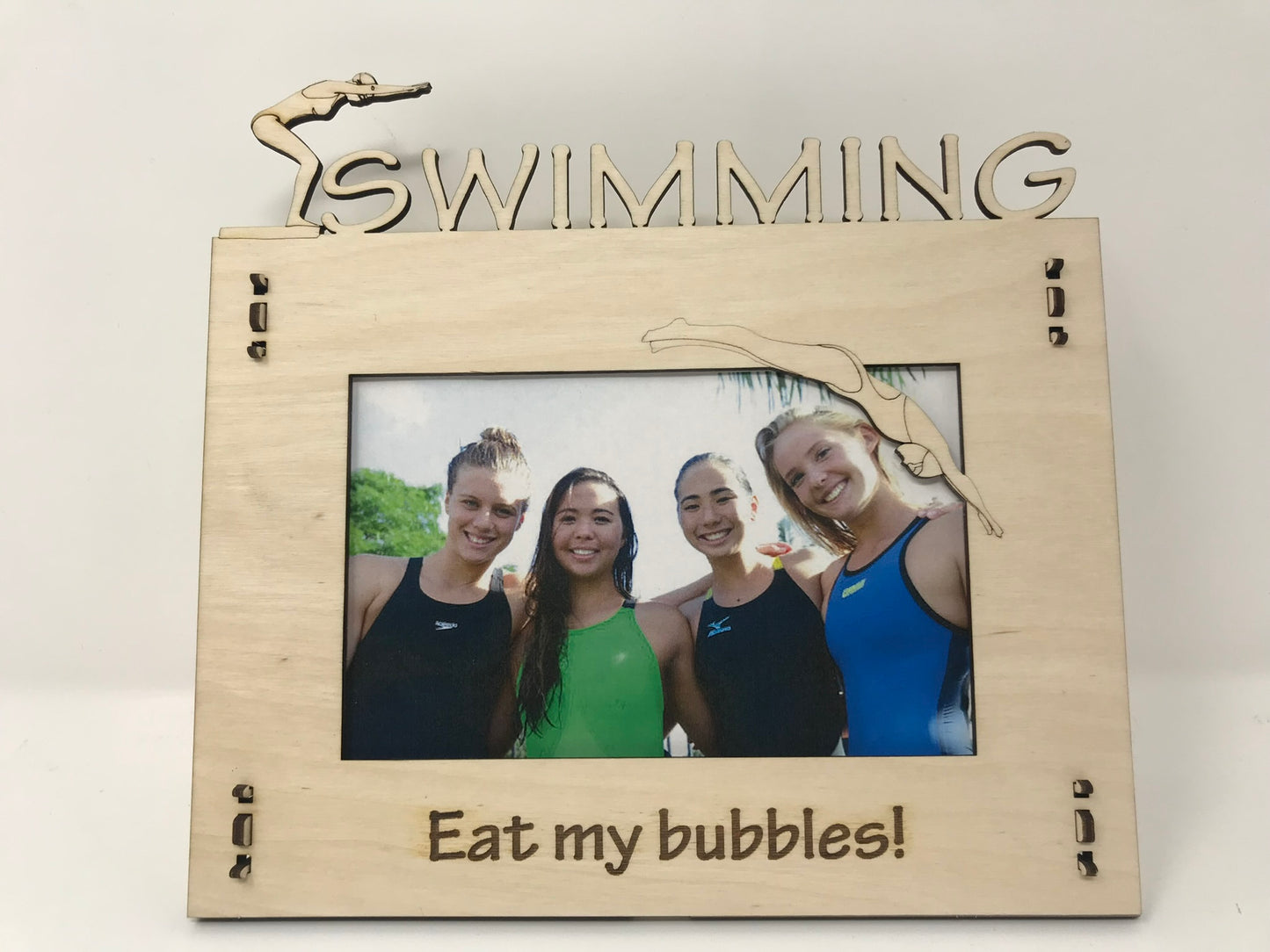 Girls swimming photo frame (Eat my bubbles!)