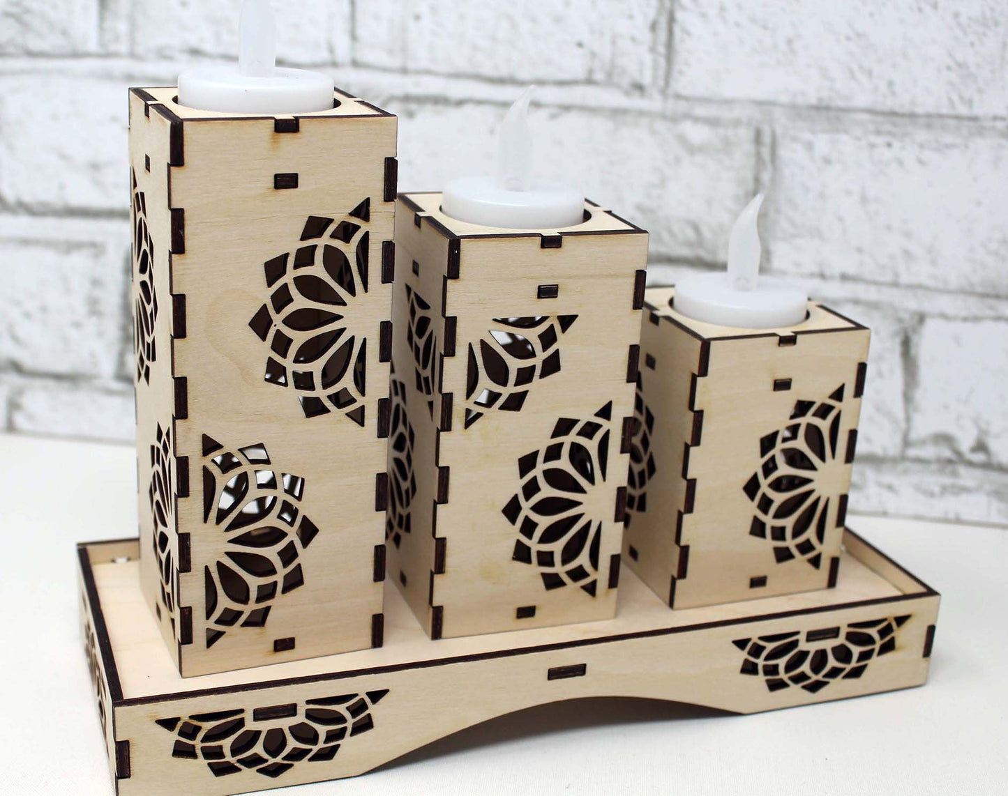 3-set Candle lantern Candle holder
