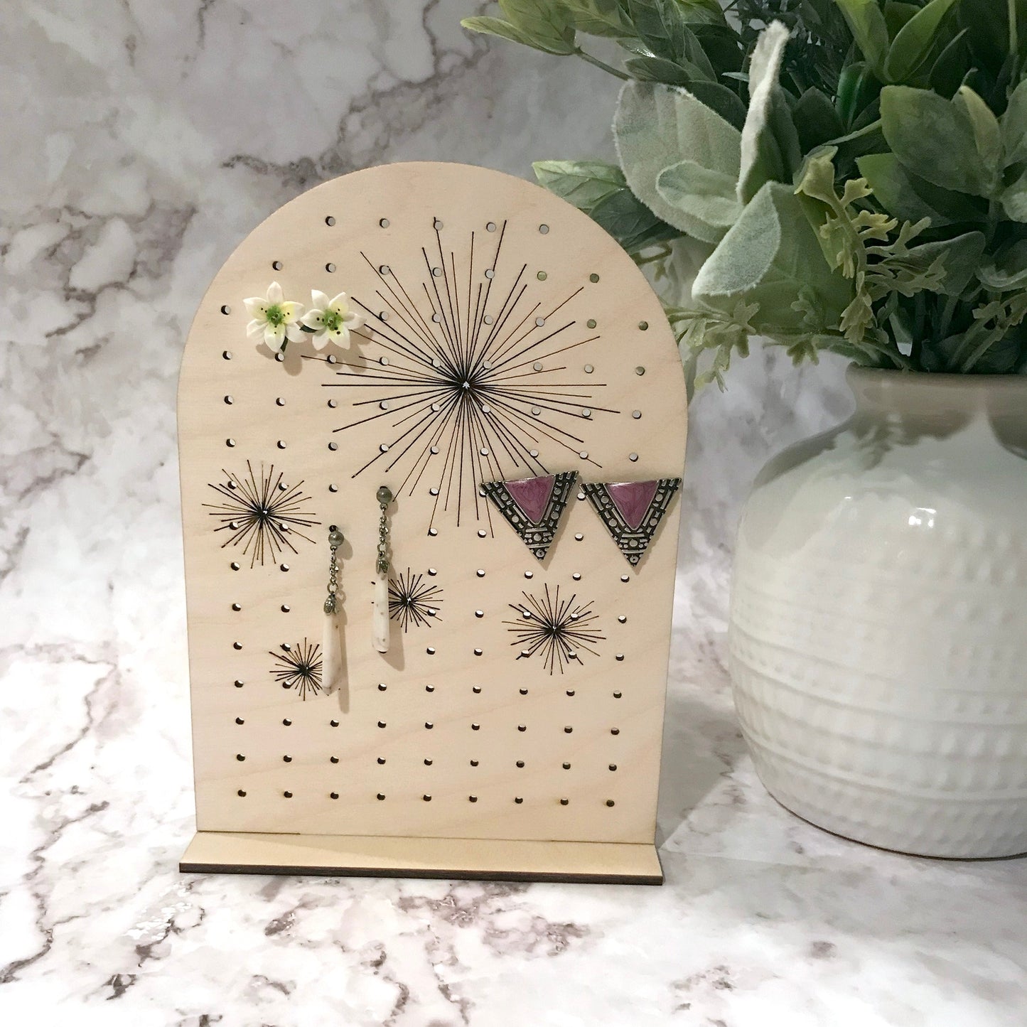 SVG file Starry Night Earring Stand Digital Download Mother's Day Gift